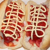 Thailand Inspired Smoked Link Sausage / Hot Dog Sandwich